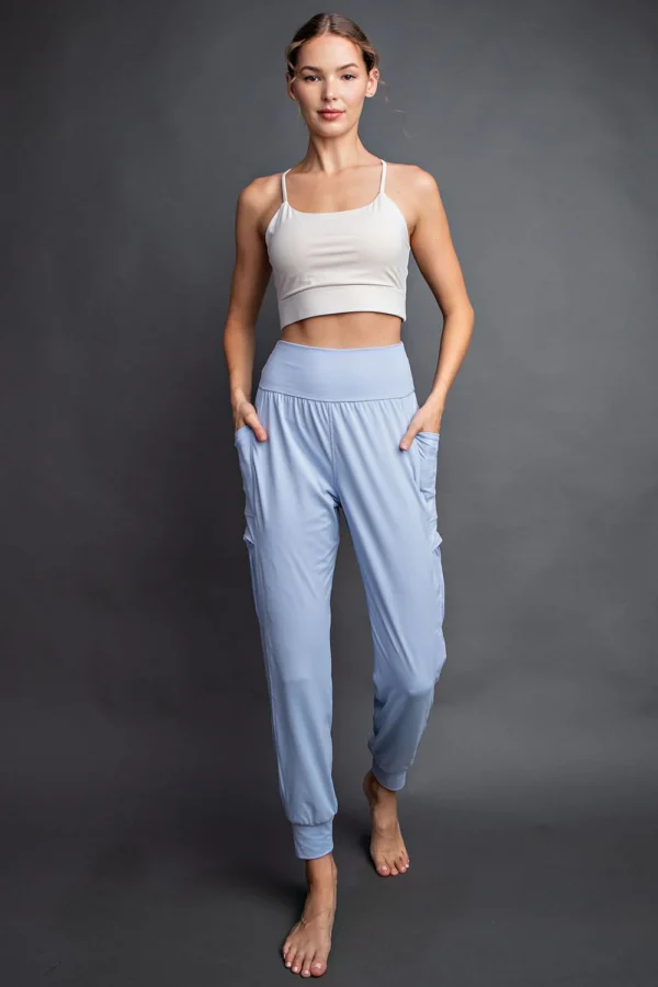 Light Blue Cargo Jogger Pants